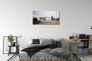 Obraz canvas letiskové lietadla neba budovy 100x50 cm