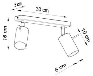 Sollux SL.0088 - Bodové svietidlo RING 2 2xGU10/10W/230V biela