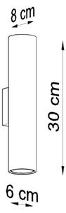 Sollux SL.0326 - Nástenné svietidlo LAGOS 2xGU10/10W/230V biela