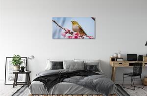 Obraz na plátne Vták na vetve 100x50 cm