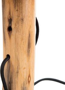 Stolová lampa Norin s rámom z eukalyptového dreva