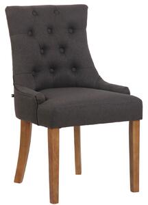 Jedálenská stolička Inverness ~ látka, drevené nohy antik svetlé - Tmavo sivá