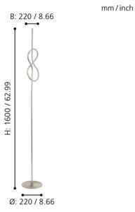 Eglo 97942 - LED Stojacia lampa NOVAFELTRIA LED/13W/230V