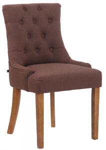 Jedálenská stolička Inverness ~ látka, drevené nohy antik svetlé - Hnedá