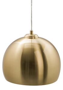 Estila Art deco okrúhly závesný luster Aurora v zlatej farbe s kovovým lesklým povrchom a tvarom nedokončenej gule 30 cm