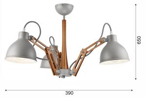 Prisadený luster MARCELLO 3xE27/60W/230V