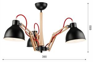 Prisadený luster MARCELLO 3xE27/60W/230V