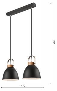 Luster na lane DANIELLE 2xE27/60W/230V