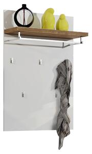 VEŠIAKOVÝ PANEL, biela, farba duba, 80/115/27,6 cm Xora - Vešiakové steny