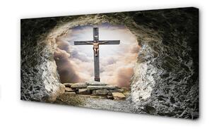 Obraz na plátne Cave ľahký cross Jesus 100x50 cm
