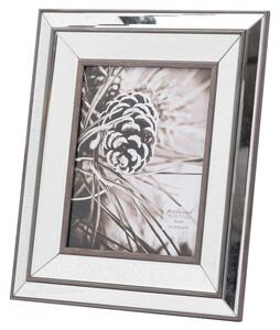 Estila Art- deco zrkadlový fotorámik Belfry s dreveným okrajom 8x10