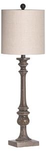 Estila Vintage vysoká stolná lampa Pedrido zo živice s ľanovým tienidlom 82cm