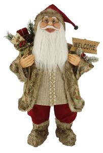 Dekorácia Santa Claus Krémovo-bordový 80cm