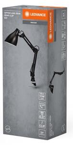 Ledvance - Stolná lampa s uchytením OFFICE LINE 1xE27/11W/230V čierna
