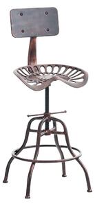 Industriálna barová stolička s operadlom Essen - Bronzová