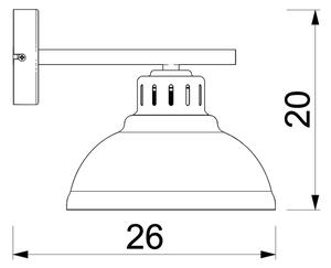 Nástenná lampa SVEN 1xE27/15W/230V čierna/zlatá