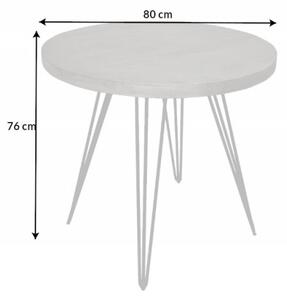 Jedálenský stôl Scorpion 80cm Mango sivý kruh