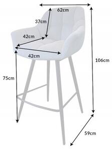 Barová stolička Papillon 100cm béžová otočná