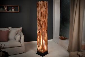 Estila Vidiecka štýlová stojaca lampa Euphoria z masívneho dreva 178cm