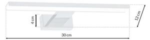LED Kúpeľňové nástenné svietidlo SHINE LED/7W/230V 30 cm IP44 biela