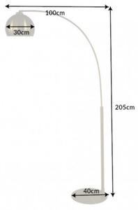 Estila Moderná stojaca lampa Georgia v zlatej farbe 205cm