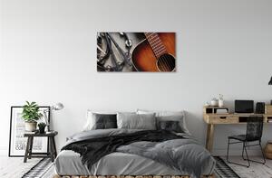 Obraz canvas Gitara Mikrofón tyčinky 100x50 cm