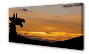 Obraz canvas Slnko oblohu drak 100x50 cm
