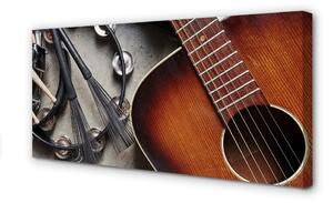 Obraz canvas Gitara Mikrofón tyčinky 100x50 cm