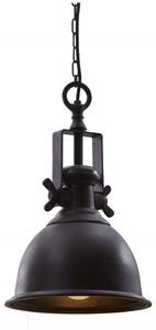 Estila Industriálna závesná lampa Castor v čiernej farbe z kovu 45cm