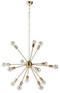 Estila Art-deco dizajnový luster Astra zlatej farby v tvare lúčov 87cm