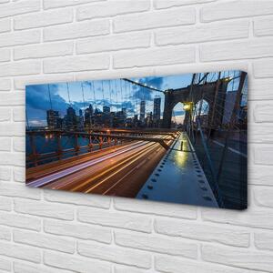 Obraz na plátne Mrakodrapy bridge river 100x50 cm