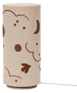 Stolové Lampa ferm LIVING, stmievateľné, Béžová, Detská izba, Tkanina / Textil, Pre mladých