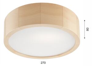 Stropné svietidlo NATURAL 1xE27/60W/230V priemer 27,5 cm borovica