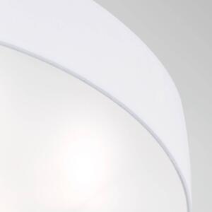 Stropné svietidlo Ufo s ľanovým tienidlom, biela