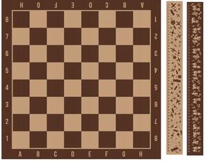 Šachy pre deti nálepka na stôl 54 x 54 cm Hnedá