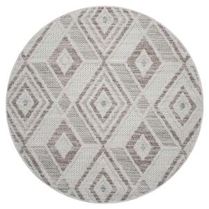 Dekorstudio Moderný okrúhly koberec LINDO 8875 - zelený Priemer koberca: 200cm