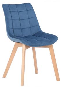 Stolička Passaic ~ zamat, drevené nohy natura - Modrá