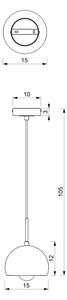 Luster na lanku COOL 1xE27/60W/230V