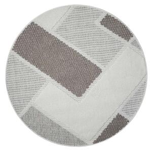 Dekorstudio Moderný okrúhly koberec LINDO 8877 - béžový Priemer koberca: 120cm