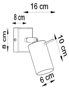 Sollux SL.0449 - Nástenné bodové svietidlo RING 1xGU10/10W/230V