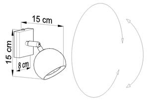 Sollux SL.0443 - Nástenné bodové svietidlo OCULARE 1xGU10/10W/230V