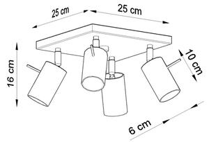 Sollux SL.0452 - Stropné bodové svietidlo RING 4xGU10/10W/230V