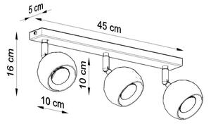 Sollux SL.0445 - Stropné bodové svietidlo OCULARE 3xGU10/10W/230V