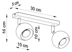 Sollux SL.0444 - Stropné bodové svietidlo OCULARE 2xGU10/10W/230V
