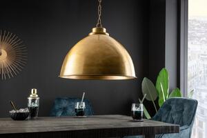 Estila Industriálna závesná lampa Joy v zlatom prevedení s konštrukciou z kovu 115cm