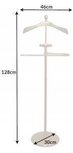 Estila Art-deco vešiak Betsy z kovu v zlatom prevedení s malou poličkou 128cm