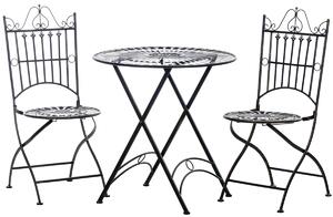 Súprava kovových stoličiek a stola Tegal (SET 2+1) - Bronzová