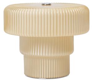 Stolové Lampa ferm LIVING, stmievateľné, Béžová, Obývacia izba, Sklo
