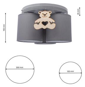 Detské stropné svietidlo BEAR 3xE27/60W/230V