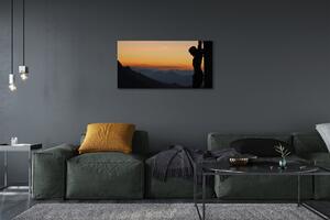 Obraz na plátne Ježiš ukrižovaný slnko 100x50 cm